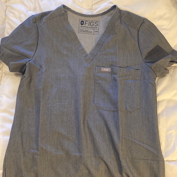 Figs Catarina scrub top XXS in Graphite - Picture 1 of 3